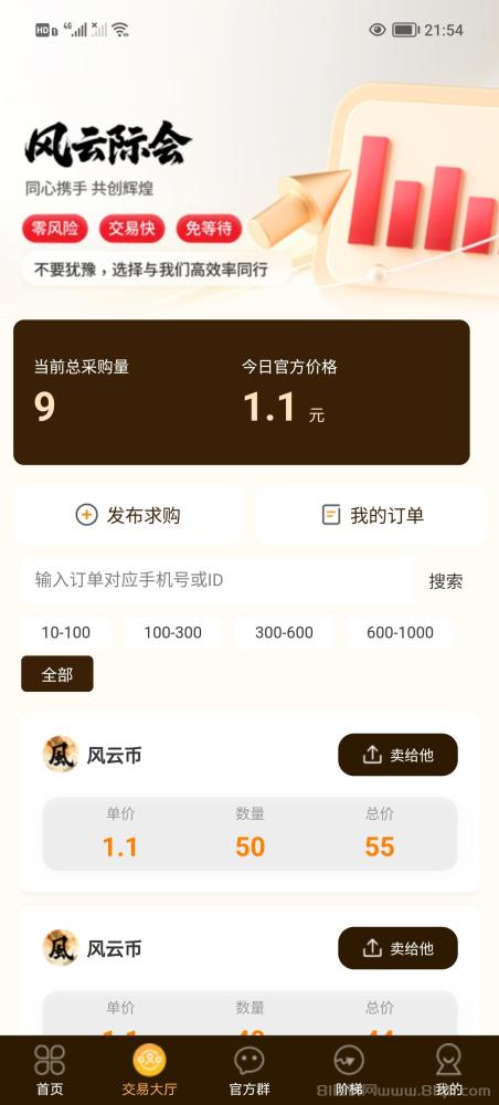 风云际会首码：每日无广告爬墙，自带交易集市，注册拉人赚金币，多种玩法等你来！