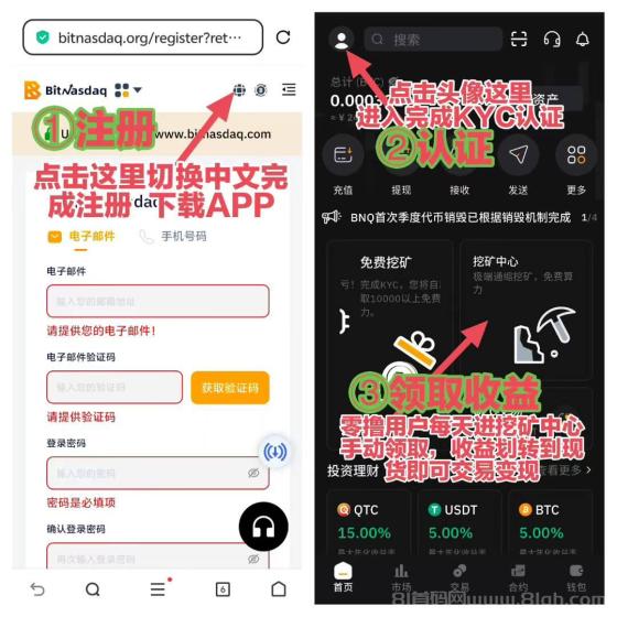 BitNasdaq七年老所，头矿白送20000算力，挖BNQ日撸17万U池子