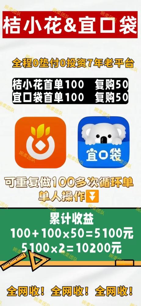 桔多多宜口袋七年老平台 每月零撸800-1000元 苹果安卓都能玩