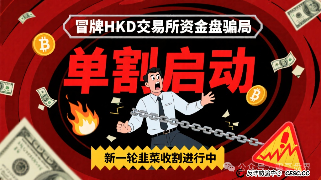 冒牌HKD交易所资金盘骗局,已经开始单割,一轮圈韭菜盘